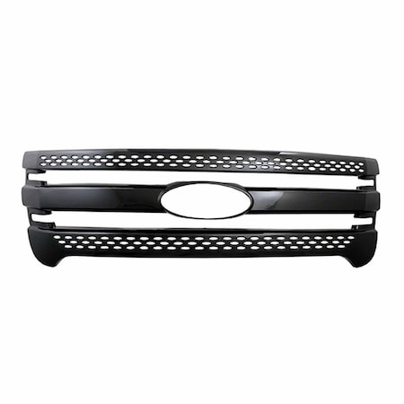 Coast2Coast Overlay, Horizontal Bar/ Mesh Style, 1 Piece, With Emblem Cutout, Black, ABS Plastic IWCGI91BLK